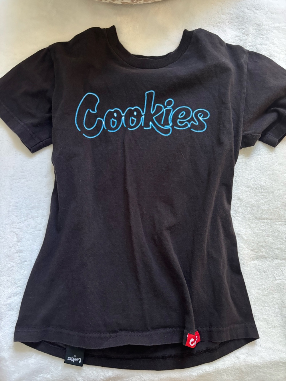 cookies blue and black logo shirt
